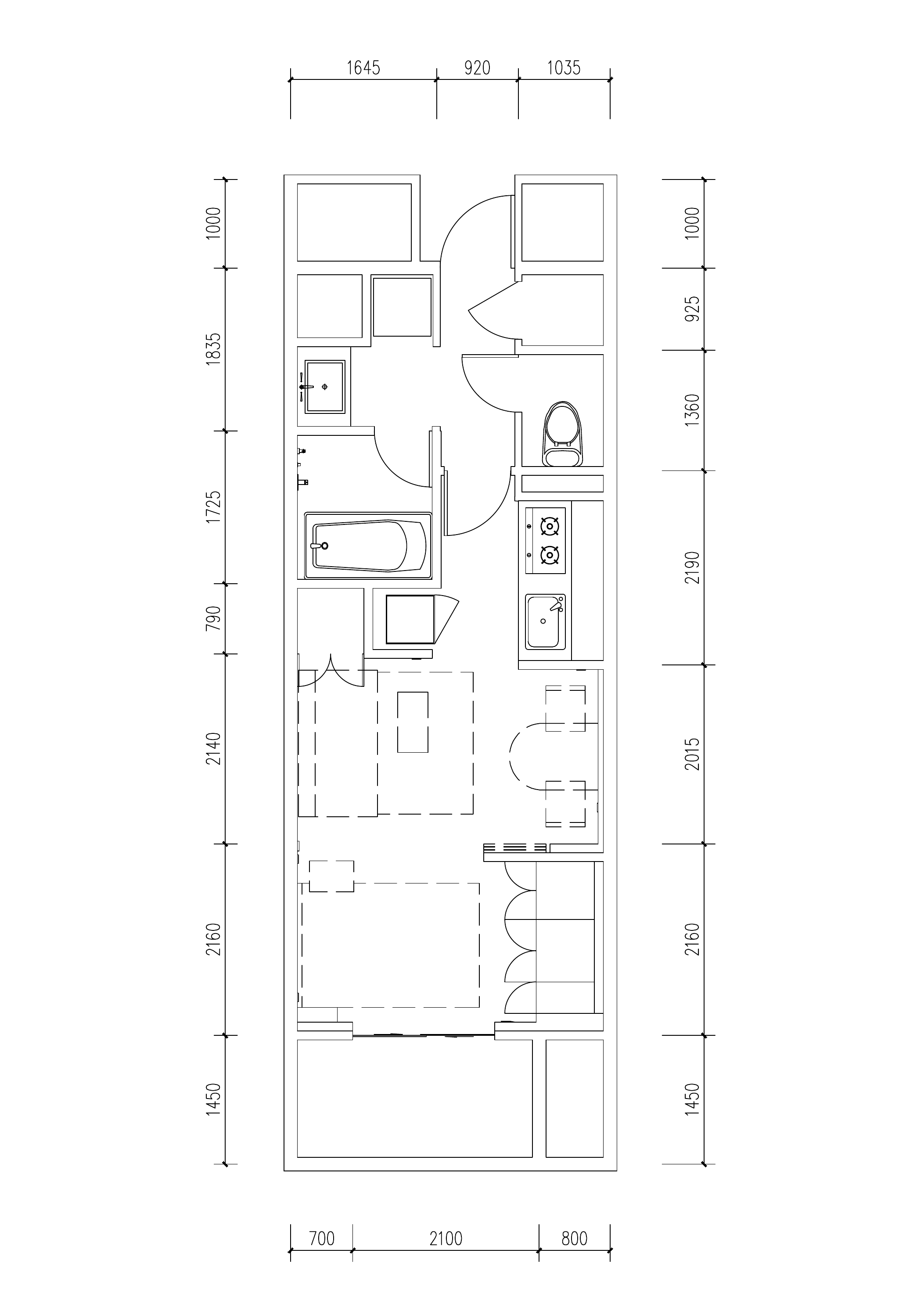 33.12㎡ · 1DK 实际平面图